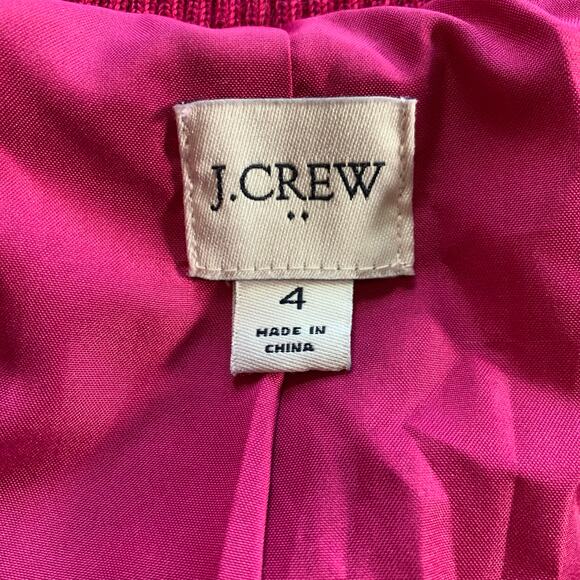 J Crew Factory Village Coat in Neon Plum Wool Blend Size 4 - Picture 8 of 9